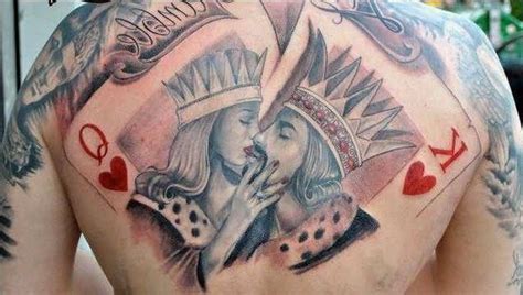 The king is a playing card with a picture of a king displayed on it. 165+ Matching King And Queen Tattoos For Couples (2019) | Tattoo Ideas 2020