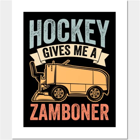 Hockey Gives Me A Zamboner Retro Ice Hockey A Zamboni Driver Hockey