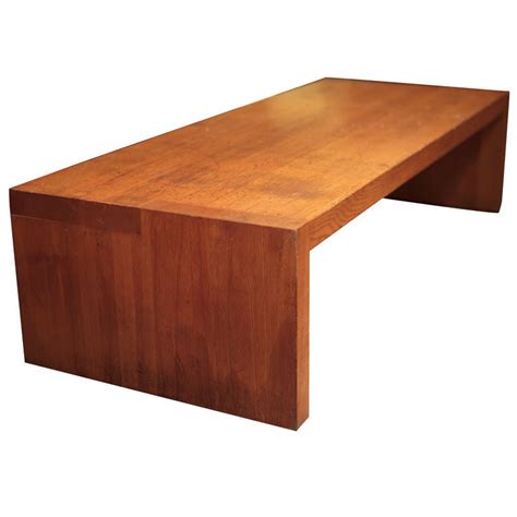 Union rustic phillips solid wood block coffee table with storage. Wood Block Coffee Table at 1stdibs