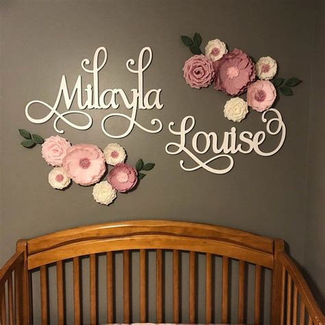 Name Sign Cutout Nursery Baby Name Wall Hanging Backdrop