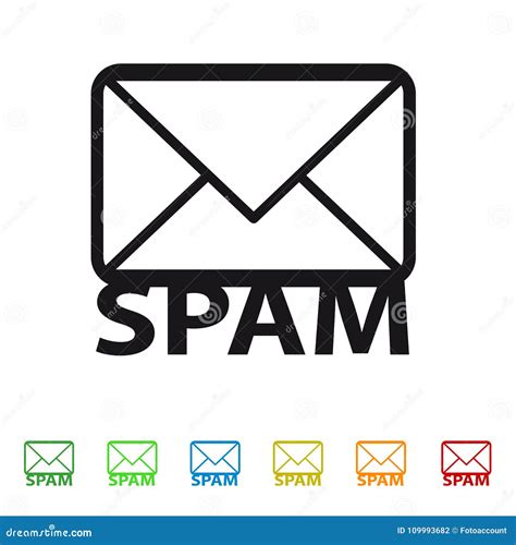 Spam Envelope Icon Colorful Vector Illustration Designed For Stock Vector Illustration Of