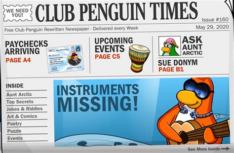 Release date in club penguin rewritten: CP Rewritten Times: Issue #160 - Instrument Hunt - Club ...