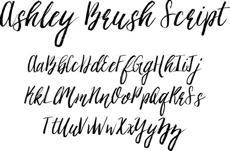 Ashley Brush Script Font By Printable Wisdom Font Bros Brush Script