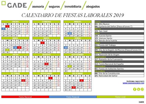 Calendario Laboral Canar 205 As 2019 Con Todos Los Festivos Mexico