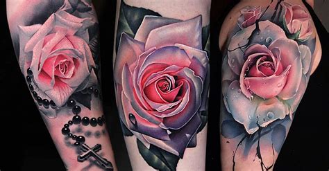 Rose Mit Kreuz Tattoo Rosen Tattoo Bedeutung Ideen Vorlagen Für Rosenranke Tattoos Take Off
