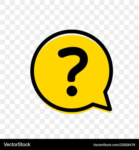 question mark in yellow bubble faq mark royalty free vector
