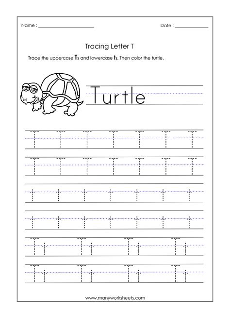 Letter T Tracing Printable