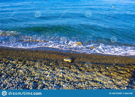 Morning On The Black Sea Coast On A Hot Summer Day With Clear Blue