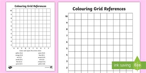Colouring Grid References Worksheet Coordinates Coordinates