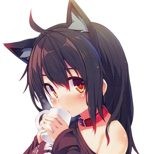 Neko Girl Sipping Tea Render By Miyakoaiyumi On Deviantart