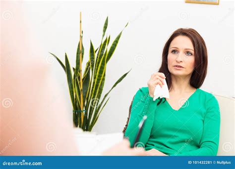 Woman Seeing A Psychotherapist Stock Image Image Of Medicine Client