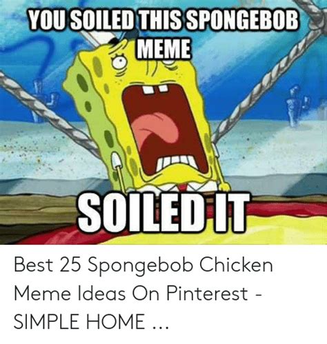 Yousoiled This Spongebob Meme Soiledit Best 25 Spongebob Chicken Meme