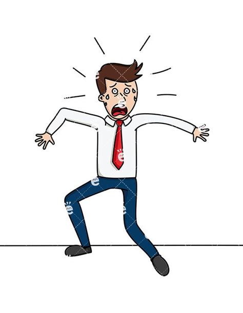 terrified businessman backed up against wall cartoon clipart friendlystock cartoon clip art