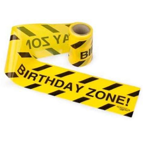 Construction Birthday Zone Tape 137 Metres Kids Themed Party