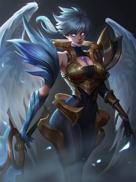 Warrior Girl Dawnbringer Riven Skin Artist P1ka9 League Of