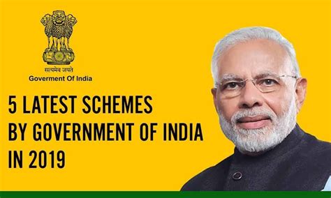 5 latest schemes by government of india in 2019