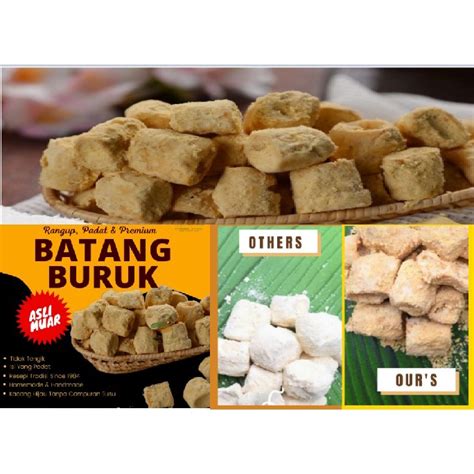 Kuih Batang Buruk Muar Original 450grm Kacang Hijau Shopee Malaysia