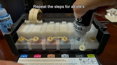 Epson L850 Printer Ink Filling And Setup Youtube