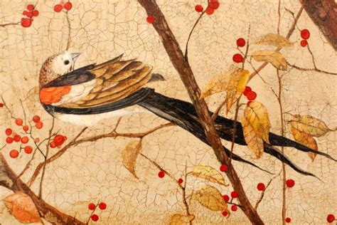 Chinese Bird Painting Print A Wallpaper