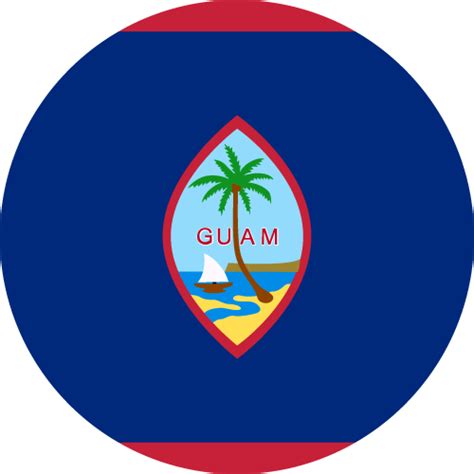 Vector Country Flag Of Guam Circle Vector Countries Flags Of The World