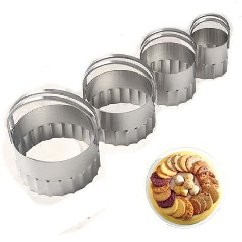 Biscuit Cutter Set 4 Pcsset Round Biscuit Mold Stainless Steel Cutters