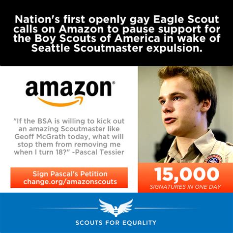 Americas First Openly Gay Eagle Scouts Petition Asking Amazon To