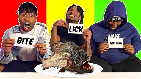 Extreme Ssh Bite Lick Or Nothing Food Challenge Gross Youtube