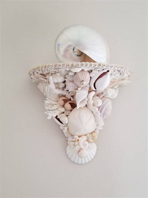 Wall Shelf Sea Shell Sconce Sea Shell Candle Holder Sea Shell Decor