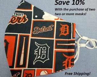 Detroit Tigers Face Mask Etsy