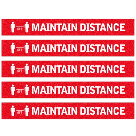 Social Distance Floor Sign10pcs Maintain Social Distancing Floor
