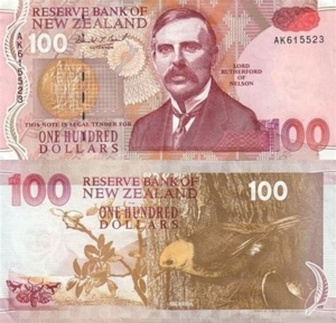 Reference rates provided by the european central bank (ecb). 100 Dollars (Ernest Rutherford) - New Zealand - Numista