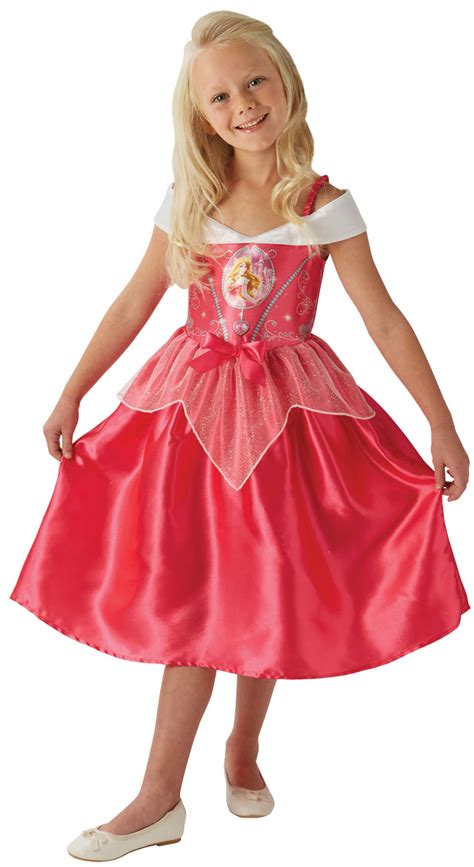 Sleeping Beauty Girls Fancy Dress Disney Princess Aurora Kids Childrens