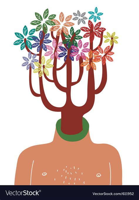 Man With Tree In Head Royalty Free Vector Image