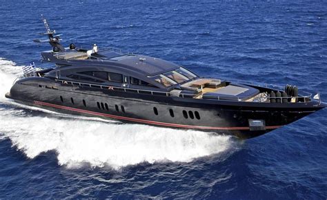 The Sporty Black Exterior Of 395 Metre Golden Yachts Opati With Her