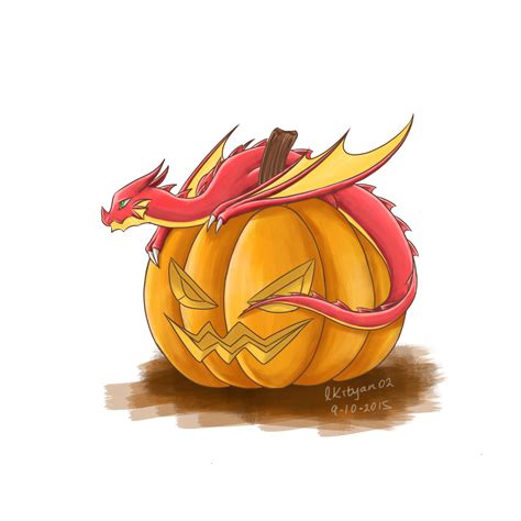 Dragon And Pumpkin By Natsunoha02 On Deviantart