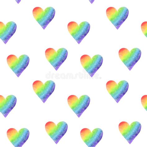 Rainbow Watercolor Hearts Stock Illustrations 1308 Rainbow
