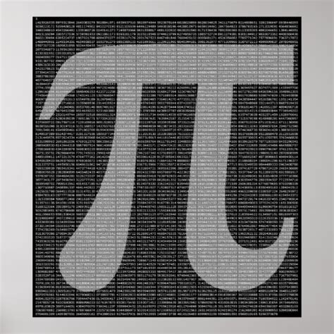 Pi To 10000 Digits Poster Print Zazzle