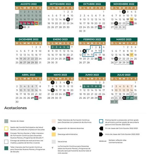 Calendario Escolar 2022 A 2023 Conalep Estado De M Xico