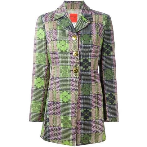 christian lacroix vintage bazar woven coat wool blend coat christian lacroix vintage coat