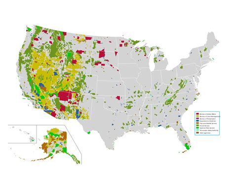 Federal Land In The United States By Agency Maps On The Web