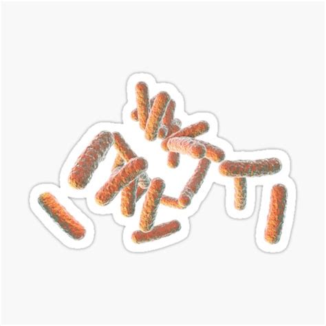 Orange Bacteria Sticker For Sale By Drmicrobe Redbubble