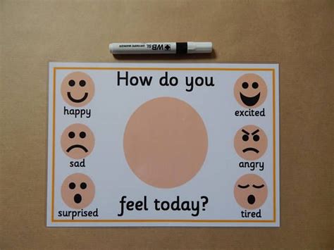Emotions Feelings How Do You Feel Today Laminated Reusable