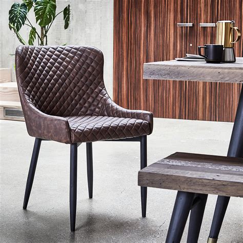 We found something special for you. Rivington Faux Leather Dining Armchair | Chairs - Barker ...