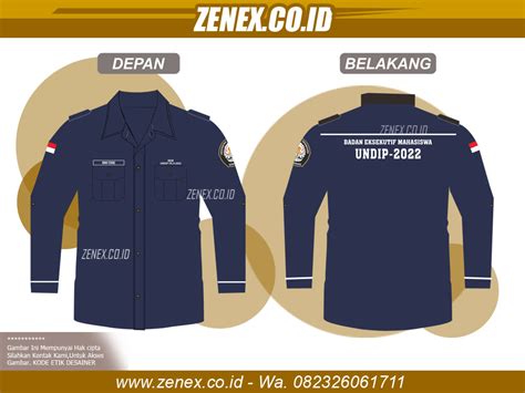 Template Vector Desain Baju Pdh Pdl Polos Zenex Konveksi