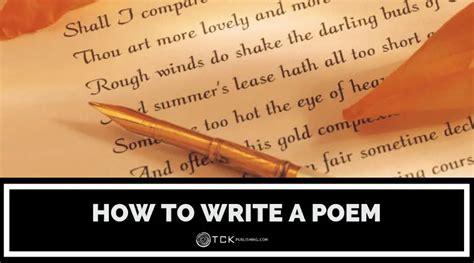 How To Write A Poem 10 Tips To Get You Started