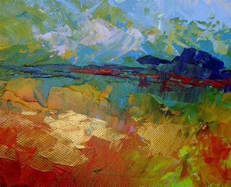 Abstract Landscape Acrylic Painting On Canvas Size 40cm X