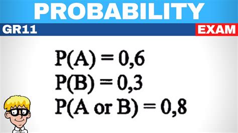 Probability Grade 11 Exam Youtube