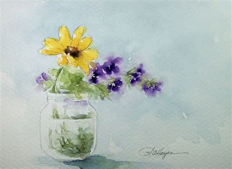 Watercolor Paintings By Roseann Hayes Garden Flowers Watercolor