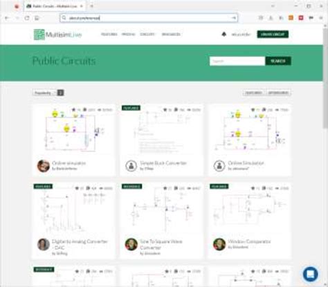 Multisim Live Public Circuits Interface Download Scientific Diagram