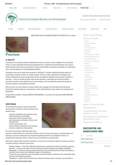 Pdf Psoríase Sbd Sociedade Brasileira De Dermatologia Dokumentips